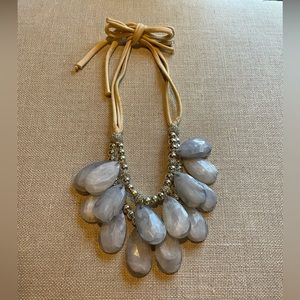 Anthropologie Tear Drop Stone Adjustable Length Necklace